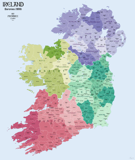 Barony (Ireland) Historical subdivision of a county of Ireland