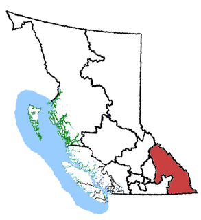 <span class="mw-page-title-main">Kootenay—Columbia</span> Federal electoral district in British Columbia, Canada