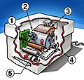 DCutaway drawing of a laser printer.