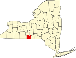 Locatie van Chemung County in New York