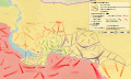 32. Battle map of the Syrian Democratic Forces' Raqqa campaign (2016–2017), which saw them capture the de facto capital city of the terrorist organization, ISIL.