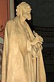 A statue of Saint Peter, carved in wood (1907), in the parish church of Urtijëi