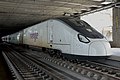 An AVE Talgo AVRIL train (Renfe Class 106) at Córdoba station .