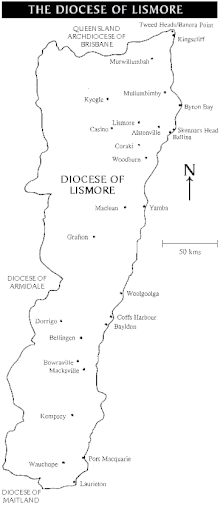 Map of the Diocese of Lismore