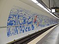 Panorama der Stadt Fürth an der Bahnsteigwand