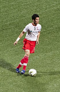 Baihakki featuring for LionsXII in a 2012 league match against Kuala Lumpur FA. 1 baihakki khaizan.jpg