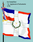 Drapeau du 1er bataillon du 7e régiment d'infanterie de ligne de 1793 à 1804