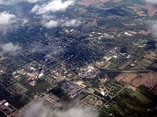 Aerial photo of Adrian, 2014 Adrian, Michigan (14203774855).jpg