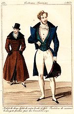 Dandies illustrating how The Visitor was dressed. Dandies of 1831.jpg