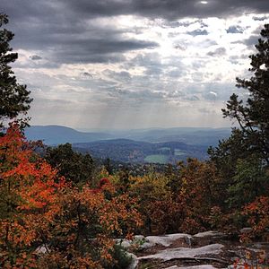 Looking east from the ridge of Kittatinny Mountain in Walpack Township