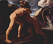 Hercules Fighting the Nemean Lion 1634, Madrido, Prado-Muzeo