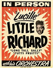 Une affiche publicitaire pour Little Richard et son orchestre