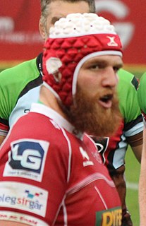 Scrum cap Occasionally worn headgear in rugby