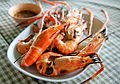 Kung phao (grilled prawns)
