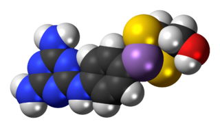 <span class="mw-page-title-main">Melarsoprol</span> Medication used to treat sleeping sickness