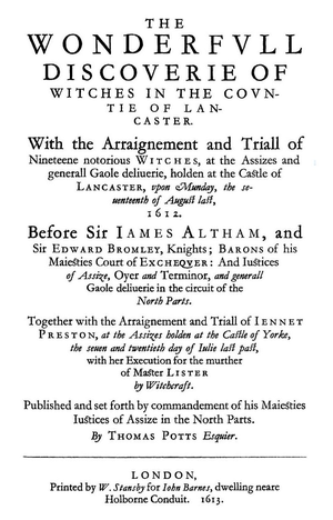 Five paragraphs of centred text in an archaic font describing the subject of the book. At the foot of the page is the legend "Printed by W. Stansby for John Barnes, dwelling near Holborne Conduit. 1613.".