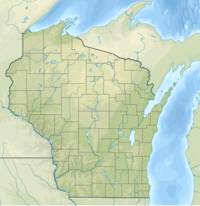 Map showing the location of Chippewa Moraine State Recreation Area