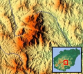 Mappa topografika tal-Muntanji Wuzhi