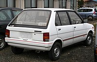 Late Rex U sedan (JDM; rear view)