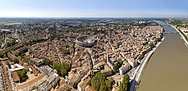 Aerial view of Arles