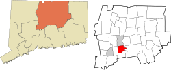 Wethersfield's location within the Capitol Planning Region and the state of Connecticut