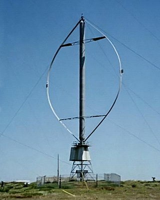 <span class="mw-page-title-main">Darrieus wind turbine</span> Type of vertical axis wind turbine