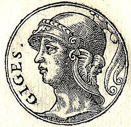 Gyges afgebeeld in de Promptuarii Iconum Insigniorum