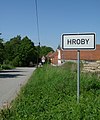 Hroby, cedule