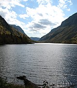 La rivière Malbaie non loin du barrage.