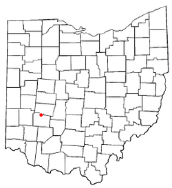 Location of Yellow Springs, Ohio