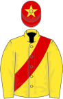 Yellow, red sash, red cap, yellow star