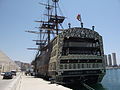 La réplique touristique du navire-musée Santisima Trinidad à Alicante .