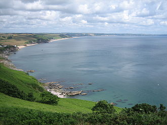 Start Bay looking NNE from near its southern end Start bay devon.jpg