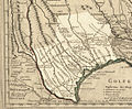 Image 3Texas in 1718, Guillaume de L'Isle map, approximate state area highlighted, northern boundary was indefinite. (from History of Texas)