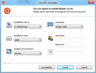 <span class="mw-page-title-main">Wubi (software)</span> Ubuntu Linux installer for Windows