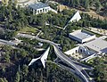 Image 7Aerial view of Yad Vashem, Jerusalem, Israel's Holocaust memorial; the museum, designed by Moshe Safdie, opened in 2005 and tells the personal stories of ninety Holocaust victims and survivors