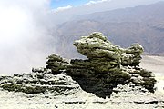 Sulfuric deposits near Damavand Summit, Mazandaran Province, Iran