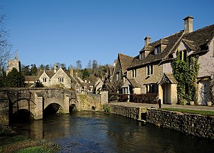 Castle Combe in Wiltshire, another filming location Castle combe river.jpg