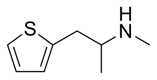 <span class="mw-page-title-main">Methiopropamine</span> Structural analog of methamphetamine