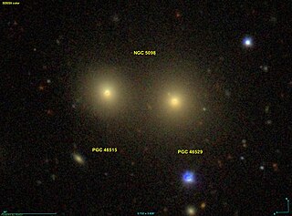 <span class="mw-page-title-main">NGC 5098</span> Binary pair of distant galaxies in Canes Venatici constellation