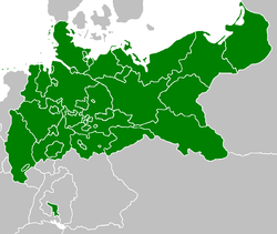 Daerah Konfederasi Jerman Utara (hijau).
