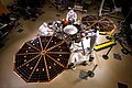 Image 30The InSight lander with solar panels deployed in a cleanroom (from Engineering)