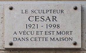 Plaque César, 9 rue de Grenelle, Paris 7e.jpg