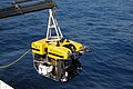 Image 20A science ROV being retrieved by an oceanographic research vessel. (from History of marine biology)