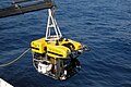 Image 17A science ROV being retrieved by an oceanographic research vessel. (from History of marine biology)