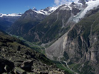 Mettelhorn Mountain of the Swiss Pennine Alps