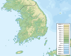 濟州火山島和熔岩洞在大韩民国的位置