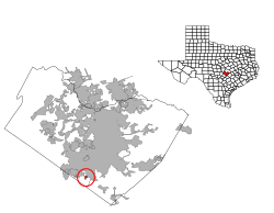 Location of San Leanna, Texas