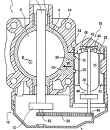 Throttle body with integrated motor actuator USPatent6646395.png