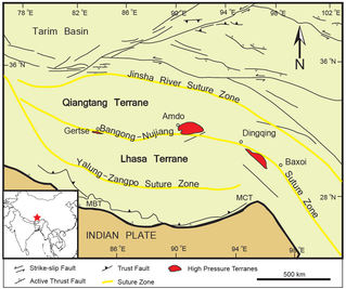 <span class="mw-page-title-main">High pressure metamorphic terranes along the Bangong-Nujiang Suture Zone</span>